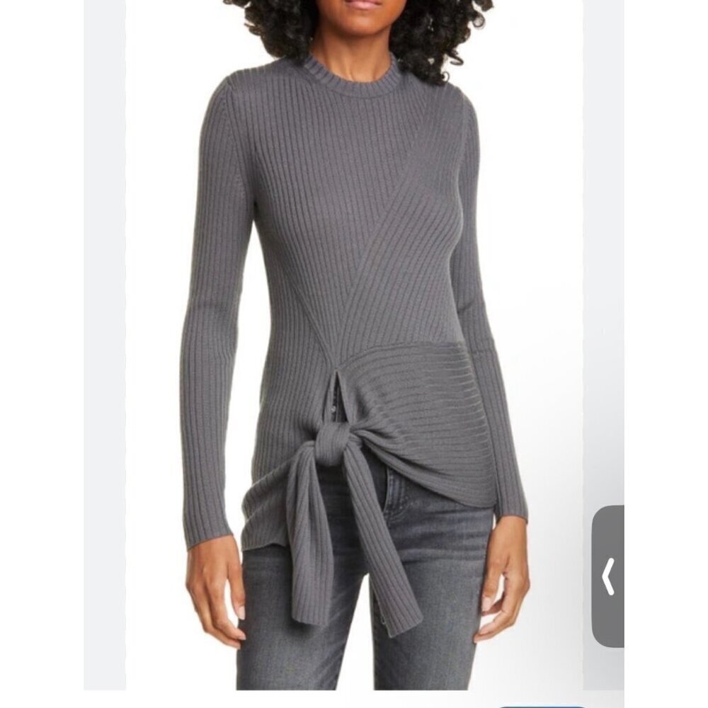 Brochu Walker Dean women’s Blouse Wool Gray size medium color Gray long sleeve